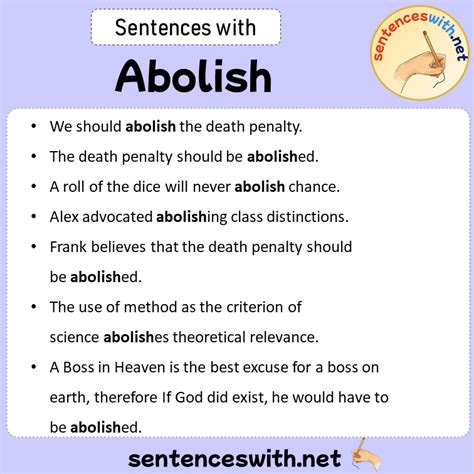 abolish definition and sentence